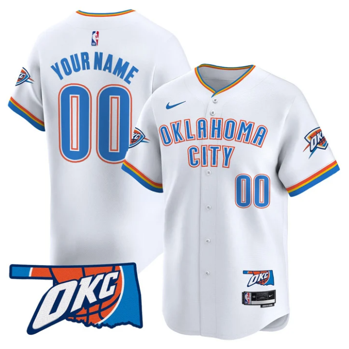 Custom Oklahoma City Thunder Jersey Vapor Baseball Stitched