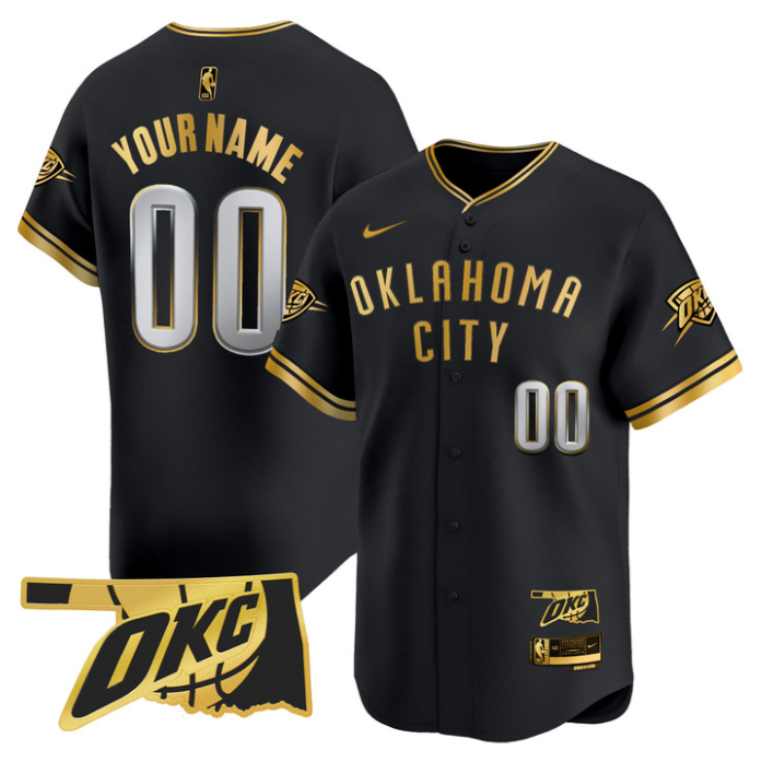 Custom Oklahoma City Thunder Jersey Vapor Baseball Stitched