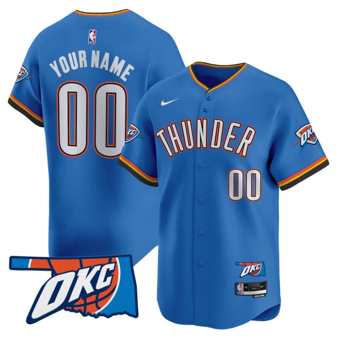 Custom Oklahoma City Thunder Jersey Vapor Baseball Stitched