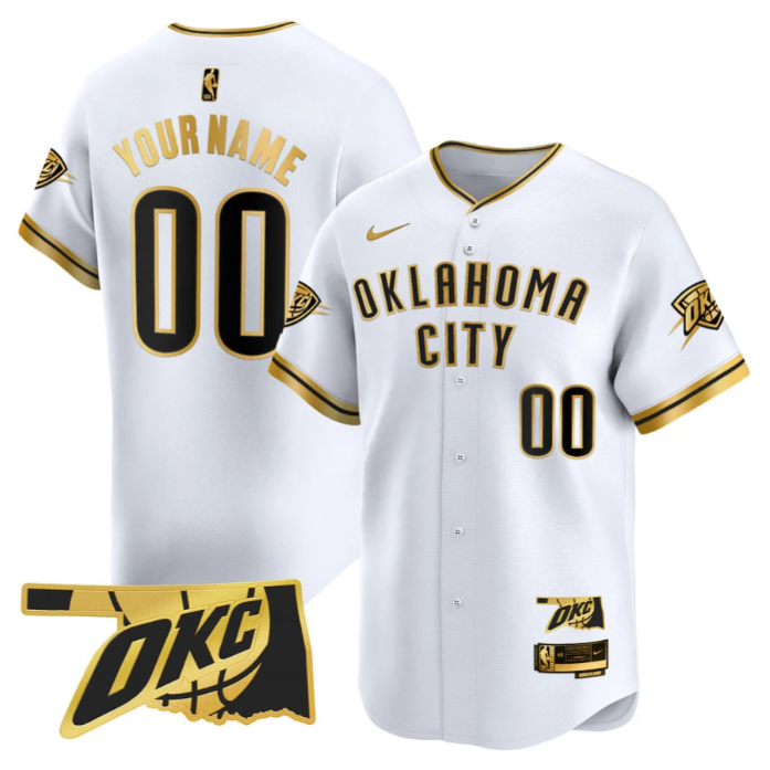 Custom Oklahoma City Thunder Jersey Vapor Baseball Stitched