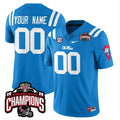 Custom Ole Miss Jersey Allstate Sugar Bowl Champions Patch Stitched