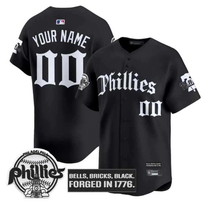 Custom Philadelphia Phillies Jersey Gothic Liberty Edition Stitched