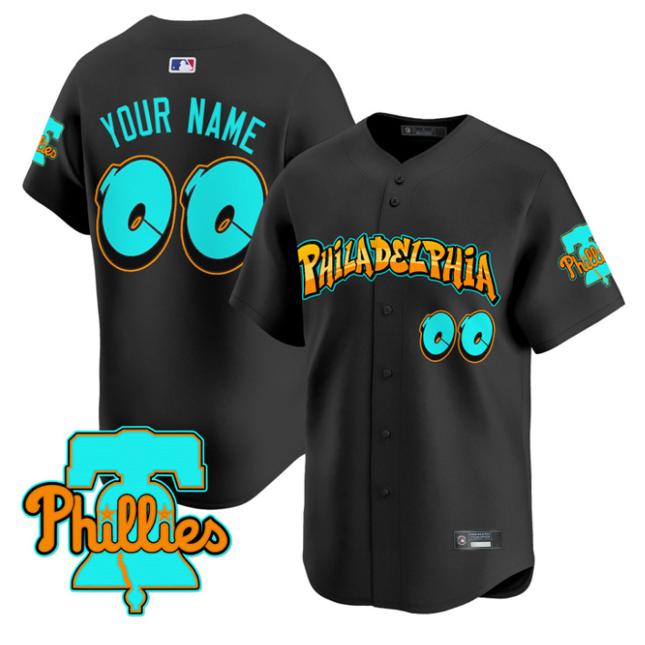 Custom Philadelphia Phillies Jersey Graffiti Broad Street Edition Stitched