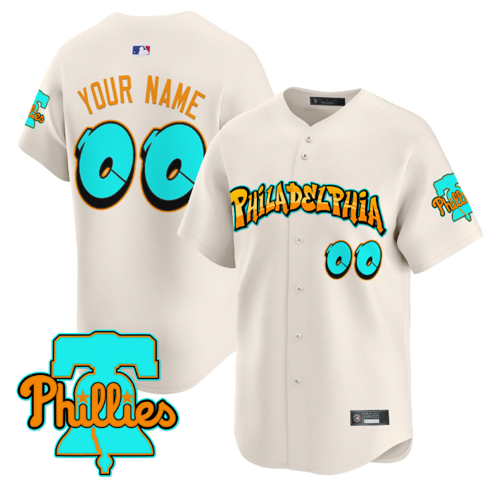 Custom Philadelphia Phillies Jersey Graffiti Broad Street Edition Stitched