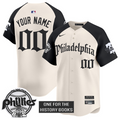 Custom Phillies Jersey Retro Newspaper Edition Vapor Premier Limited Stitched