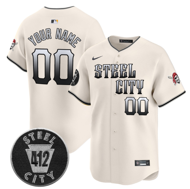 Custom Pittsburgh Pirates Jersey 412 Patch Vapor Premier Limited V8 Stitched