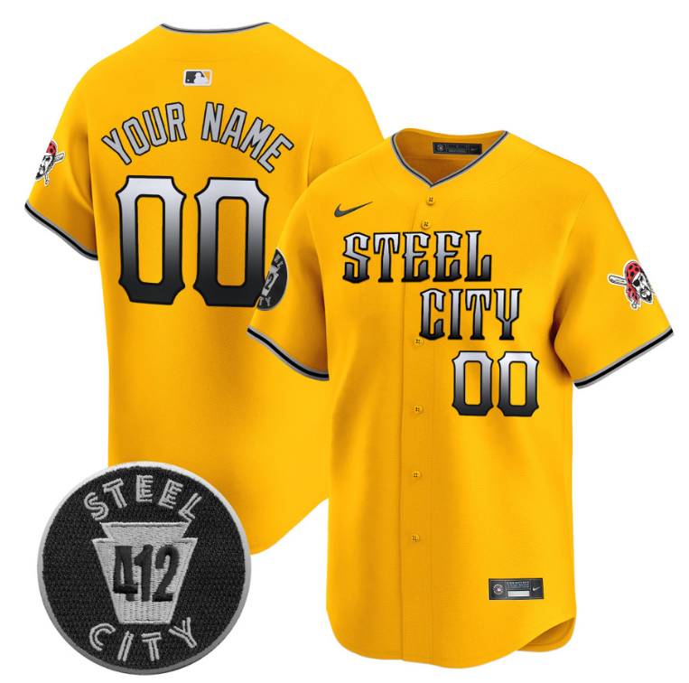 Custom Pittsburgh Pirates Jersey 412 Patch Vapor Premier Limited V8 Stitched