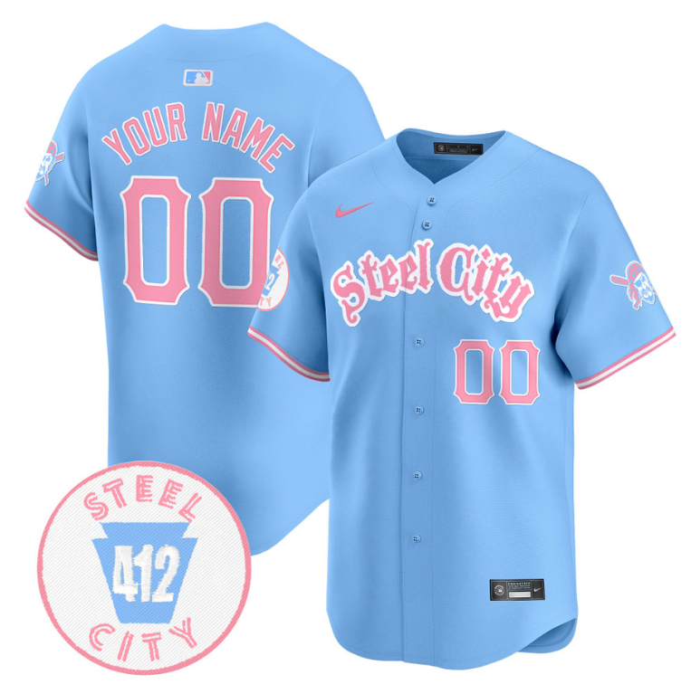 Custom Pittsburgh Pirates Jersey Bubblegum Pink Vapor Premier Limited Stitched