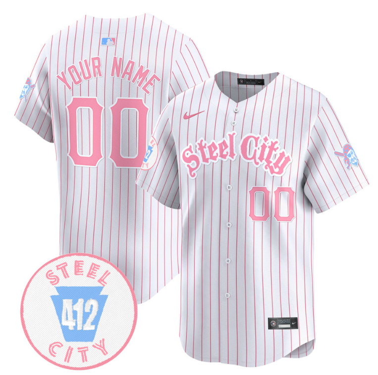 Custom Pittsburgh Pirates Jersey Bubblegum Pink Vapor Premier Limited Stitched