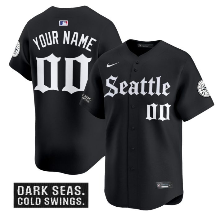 Custom Seattle Mariners Jersey Deep Sea Gothic Edition Vapor Premier Limited Stitched