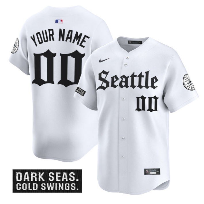 Custom Seattle Mariners Jersey Deep Sea Gothic Edition Vapor Premier Limited Stitched