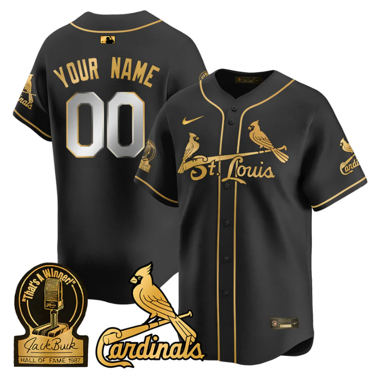 Custom St. Louis Cardinals Jersey Name, Number Jack Buck Limited Stitched