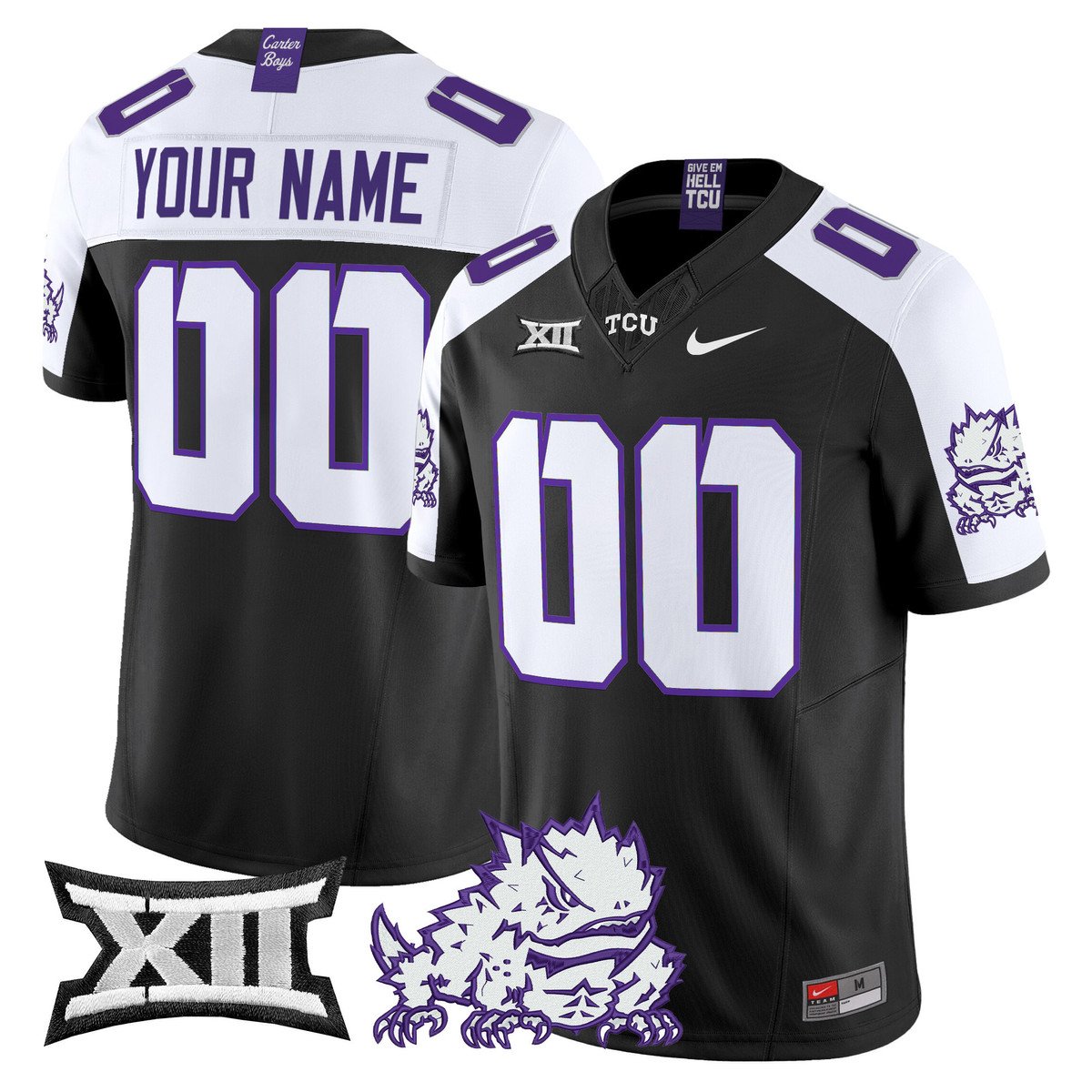 Custom TCU Horned Frogs Jersey Name, Number 2025 Limited Stitched