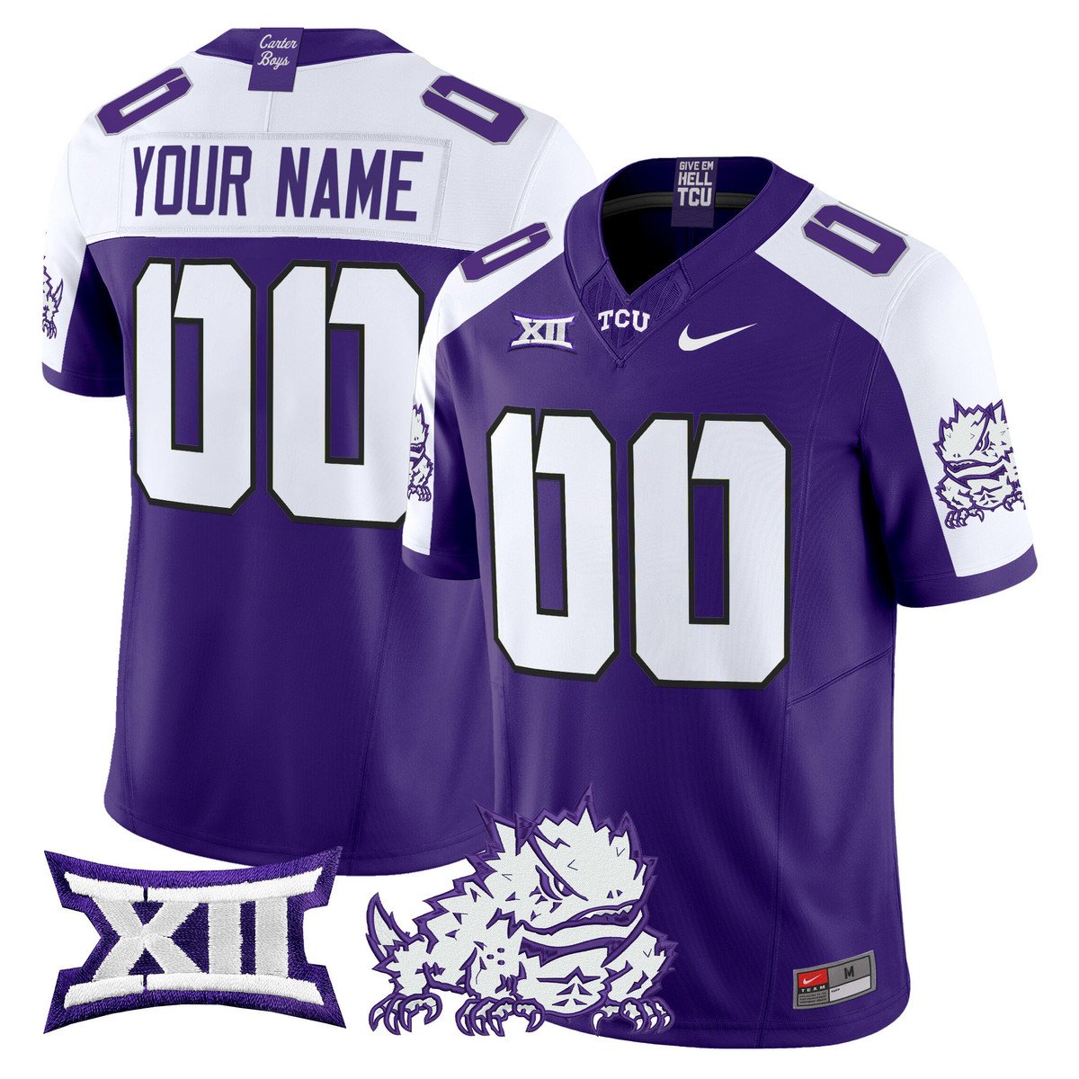 Custom TCU Horned Frogs Jersey Name, Number 2025 Limited Stitched