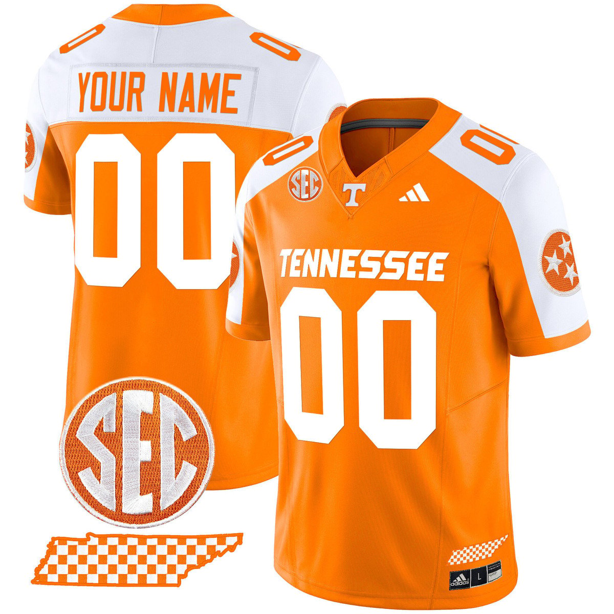 Custom Tennessee Vols Jersey Rebrand 2026 Checkerboard Stitched