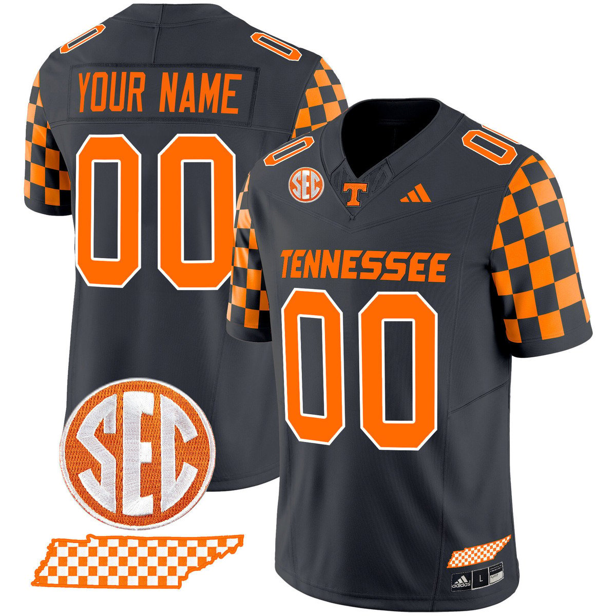 Custom Tennessee Vols Jersey Rebrand 2026 Checkerboard Stitched