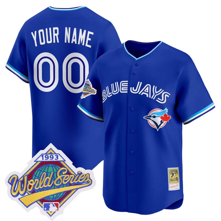 Custom Toronto Blue Jays Jersey 1993 World Series Throwback Stitched