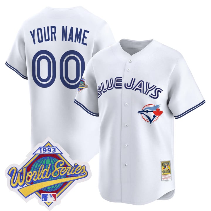 Custom Toronto Blue Jays Jersey 1993 World Series Throwback Stitched