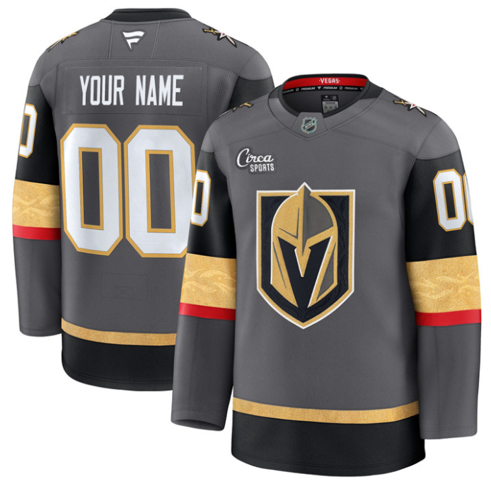 Custom Vegas Golden Knights Jersey Name, Number Premium All Stitched Gold