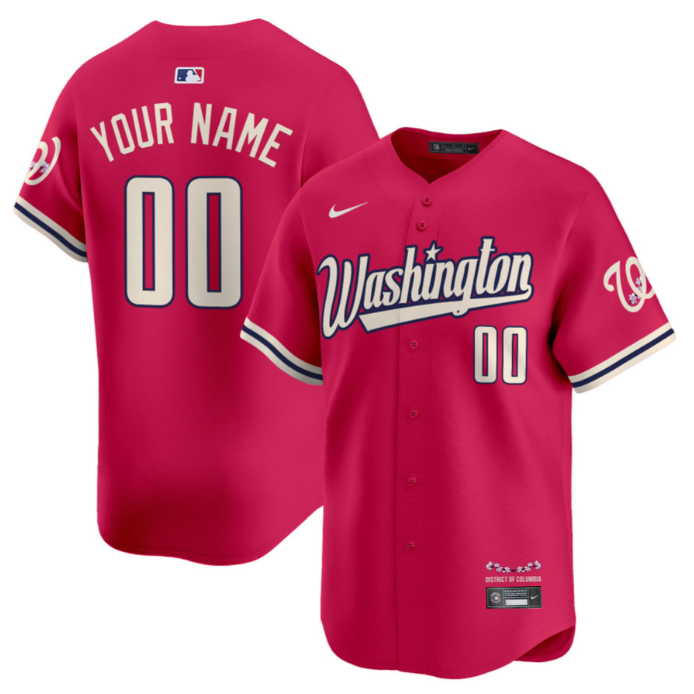 Custom Washington Nationals Jersey Name, Number Vapor Limited All Stitched