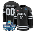 Custom Western Michigan Broncos Jersey 2025 Frozen Four Patch Stitched