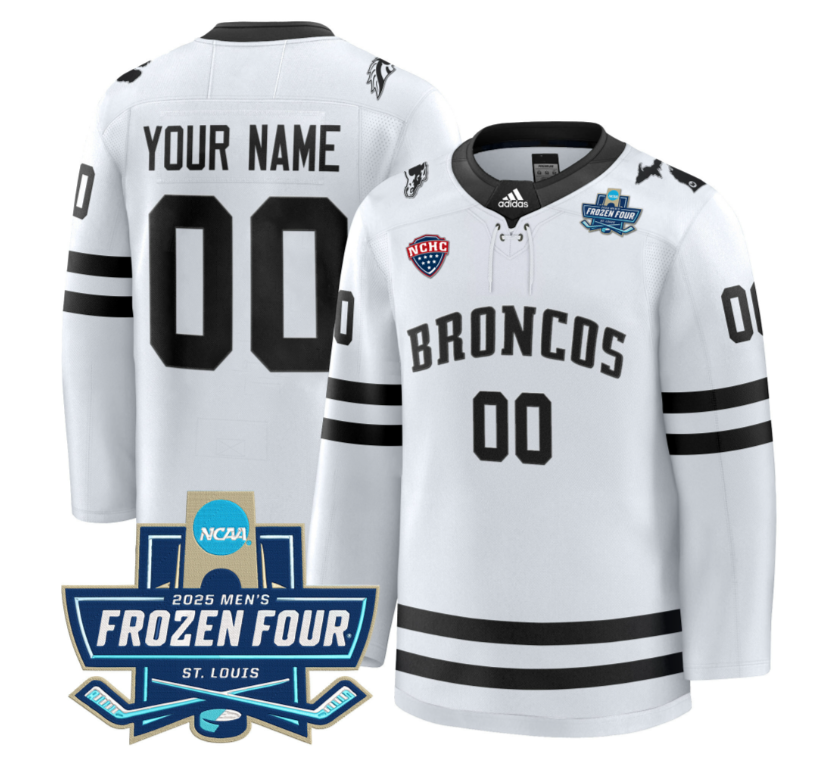 Custom Western Michigan Broncos Jersey 2025 Frozen Four Patch Stitched