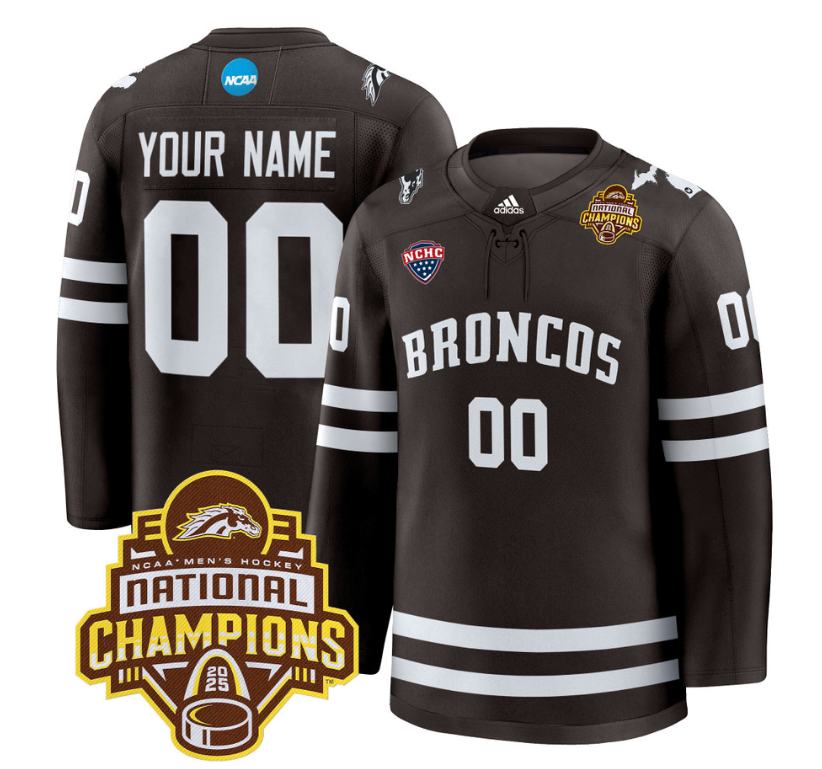 Custom Western Michigan Broncos Jersey 2025 National Champions Patch Premium Stitched