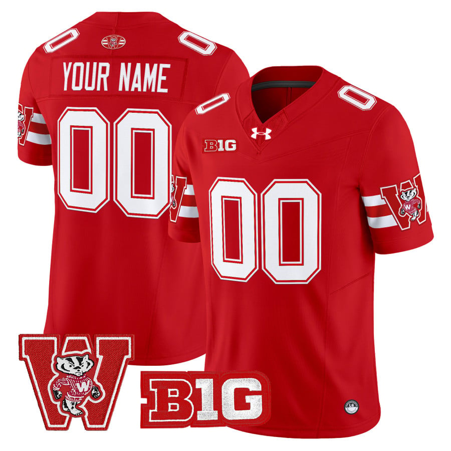 Custom Wisconsin Badgers Jersey Name, Number Throwback Stitched