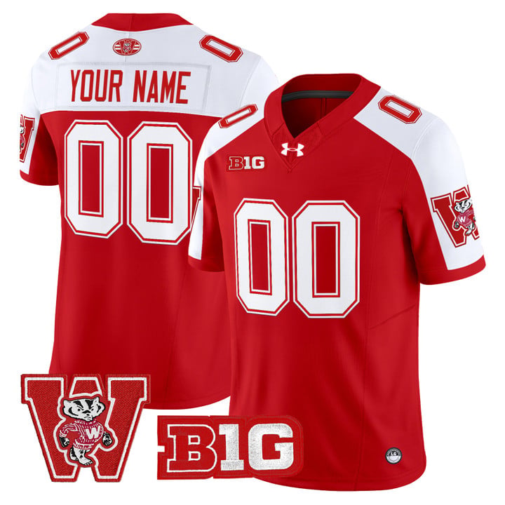 Custom Wisconsin Badgers Jersey Name, Number Throwback Stitched