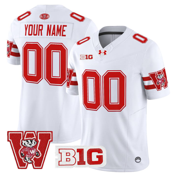Custom Wisconsin Badgers Jersey Name, Number Throwback Stitched