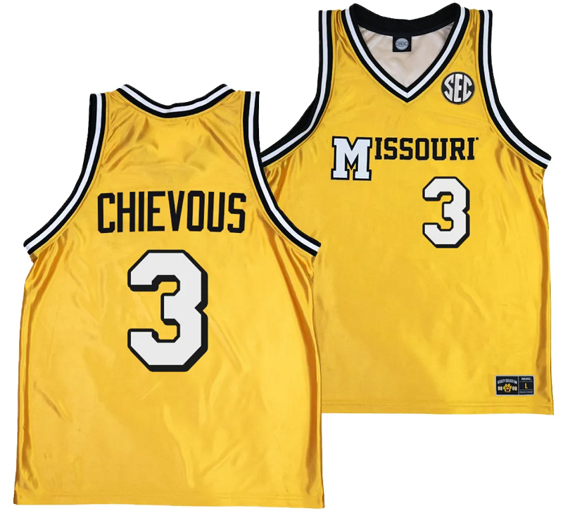 Nick Honor Jersey #10 Missouri Tigers Alternate Basketball Throwback Legacy uniform Gold