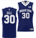 Dallin Hall Jersey #30 BYU Cougars NIL College Basketball Jersey Lightweight Navy