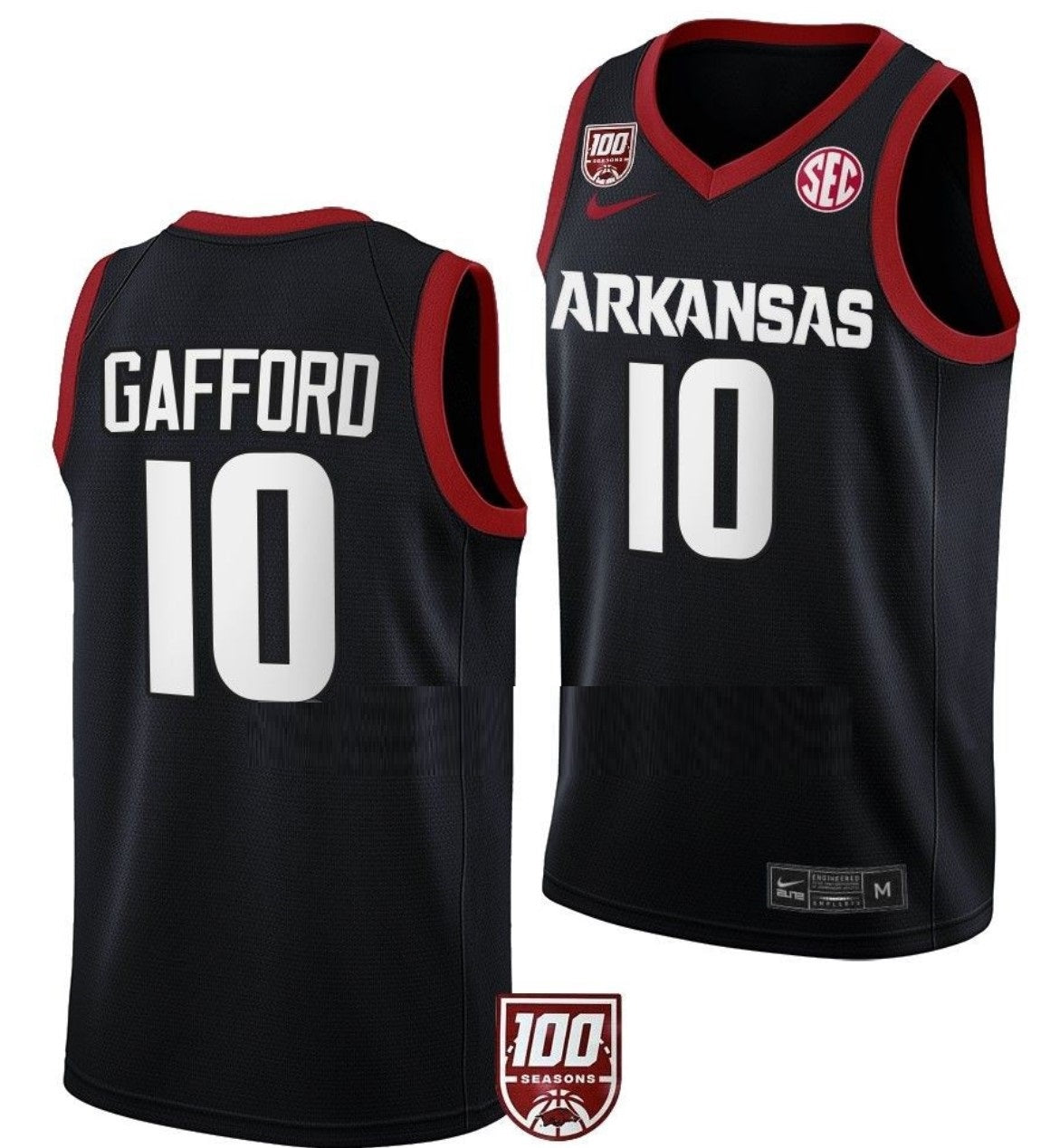 Daniel Gafford Jersey Arkansas Razorbacks College Basketball 100 Season #10