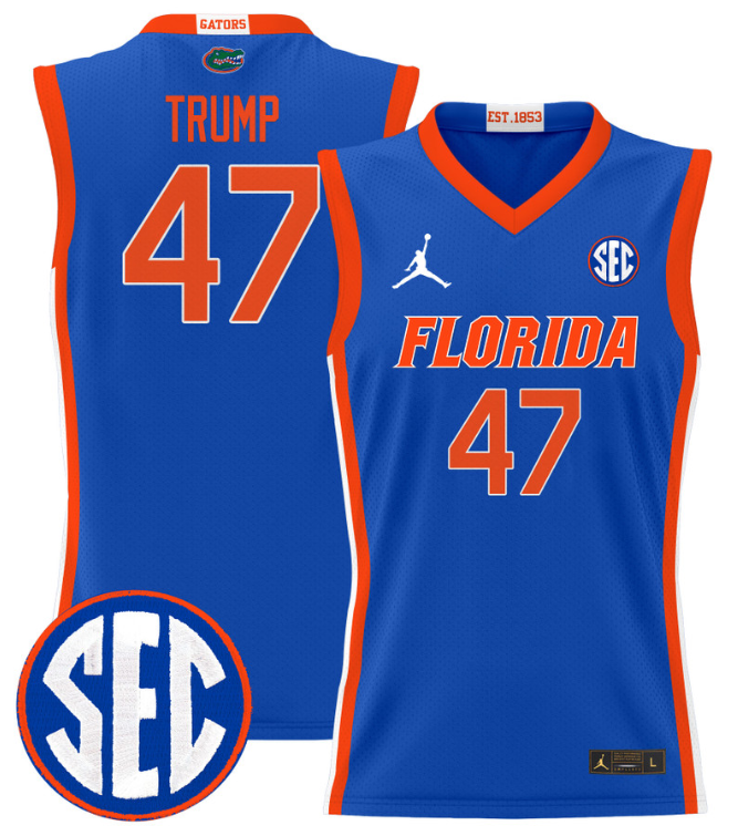 Donald Trump Jersey #47 Florida Gators 2024 Lightweight Basketball Royal