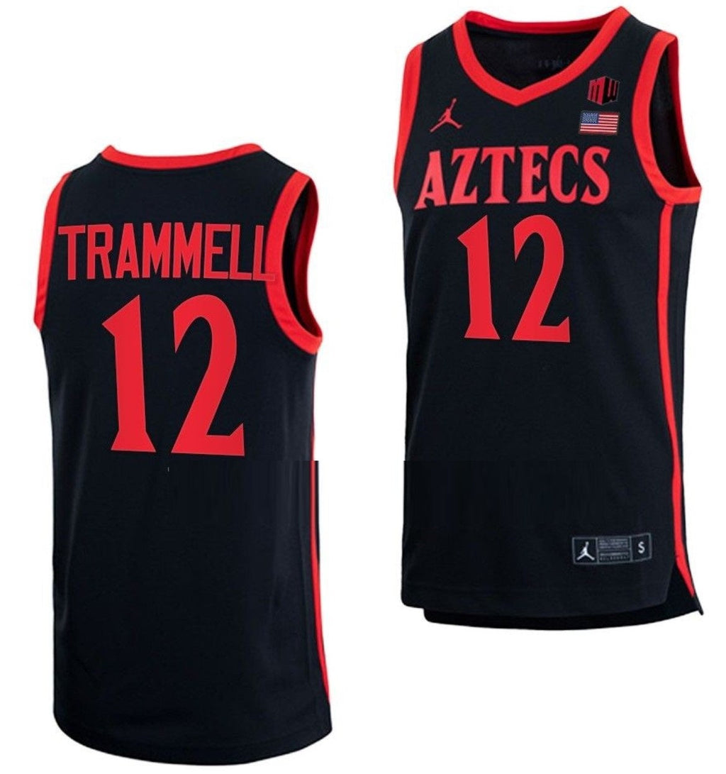 Darrion Trammell Jersey San Diego State Aztecs College Basketball Blue Alternate #12