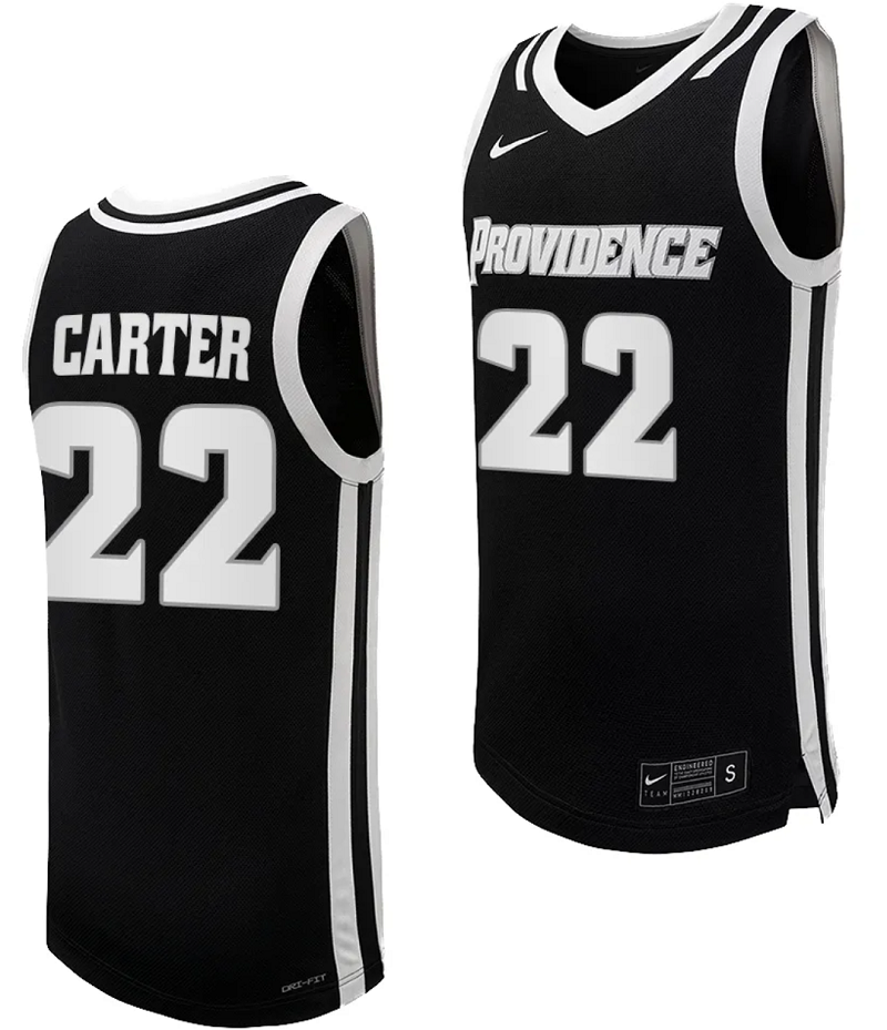 Devin Carter Jersey #22 Providence Friars Replica College Basketball Black Uniform