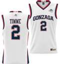 Drew Timme Jersey #2 Gonzaga Bulldogs NIL College Basketball Lightweight White