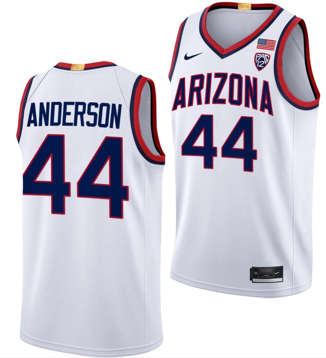 Dylan Anderson Jersey Arizona Wildcats College Basketball Limited #44