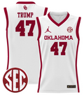 Donald Trump Jersey #47 Oklahoma Sooners 2024 Lightweight Basketball White