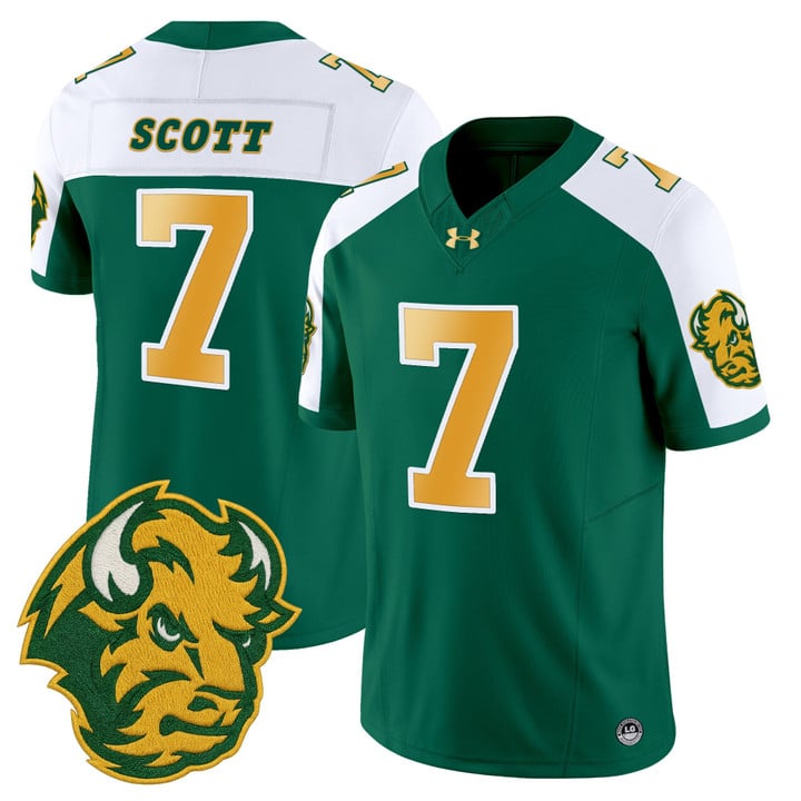 DJ Scott Jersey #7 North Dakota State Bison Vapor Limited Stitched
