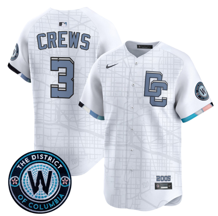 Dylan Crews Jersey #3 Washington Nationals 2025 City Connect Vapor Premier Limited Stitched