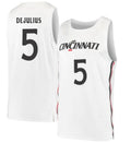 David DeJulius Jersey Cincinnati Bearcats College Basketball White #5