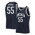Dominick Harris Jersey Gonzaga Bulldogs College Basketball Navy #551