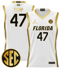 Donald Trump Jersey #47 Florida Gators 2024 Lightweight Basketball White Gold