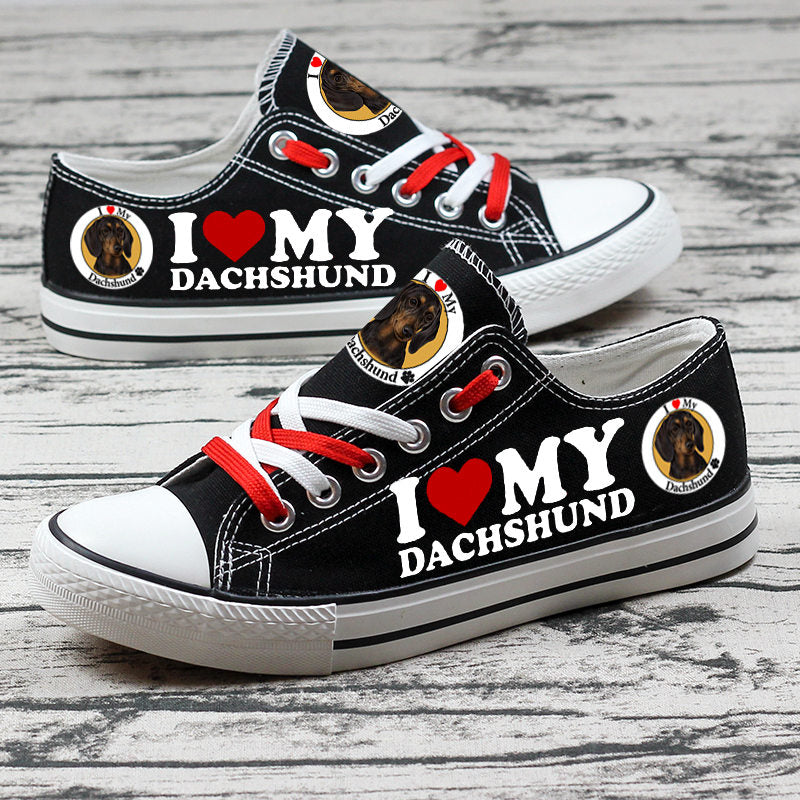 Dachshund Canvas Sneakers Shoes For Men Women Fans
