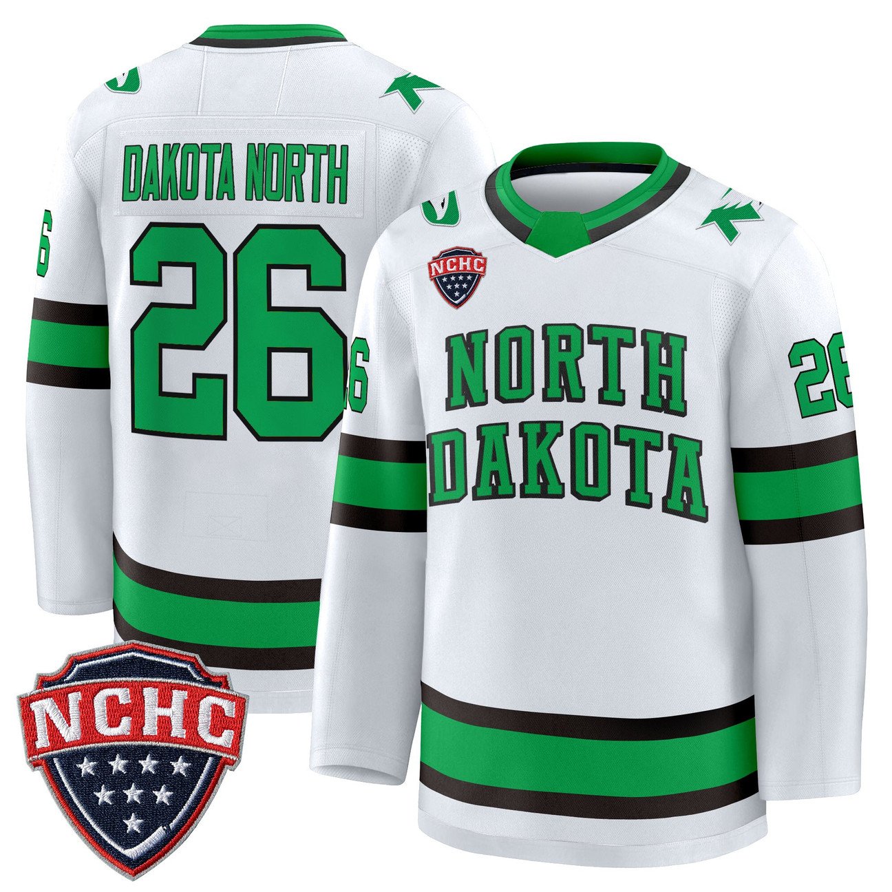 Dakota North Jersey #26 North Dakota Fighting Hawks 2025-26 Stitched Black