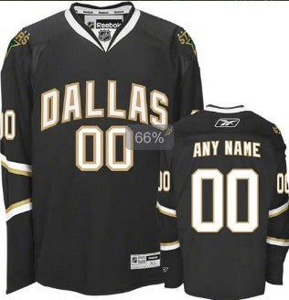 Dallas Stars  Customized Black Jersey Stitched