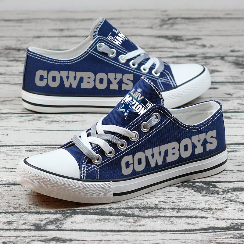 Dallas Cowboys Low Top Canvas Sport Sneakers Shoes For Men Women Fans