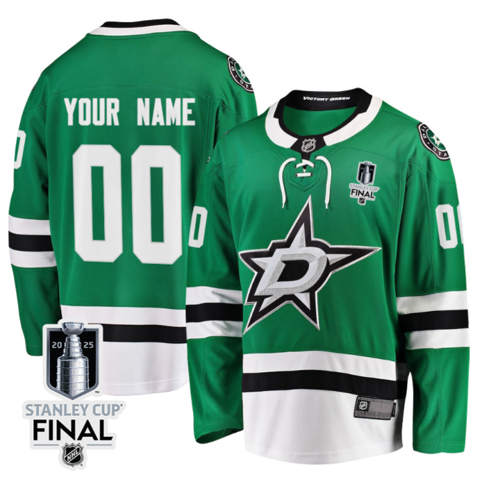Dallas Stars 2025 STANLEY CUP Final Patch Home Men Custom Jersey