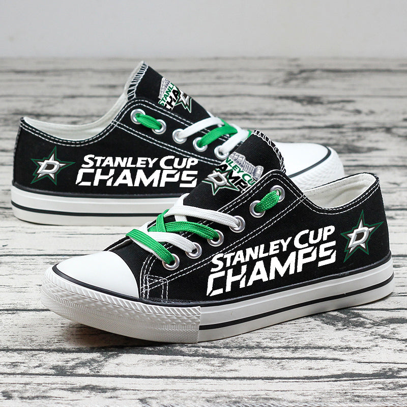 Dallas Stars Low Top Canvas Sport Sneakers Shoes For Men Women Fans